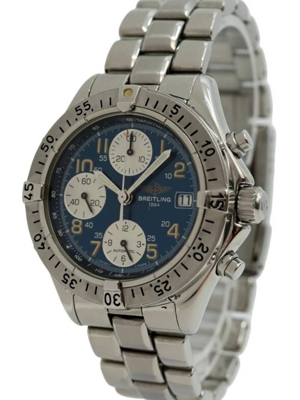Breitling 41mm Men's Colt 100M Blue Dial Automatic Chrono Watch! Ref: A13035.1!